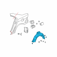 OEM Acura TSX Fender, Right Rear (Inner) Diagram - 74551-SEA-000