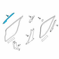 OEM 2019 Nissan Sentra Garnish Assy-Front Pillar, LH Diagram - 76912-4AF4B