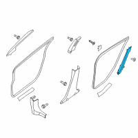 OEM 2015 Nissan Sentra Garnish-Rear Wheel House, RH Diagram - 76917-3SG0B