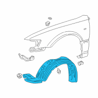 OEM Toyota Camry Fender Liner Diagram - 53875-33071