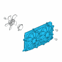 OEM 2020 Cadillac Escalade ESV Fan Shroud Diagram - 23123635