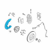 OEM 2019 Ford Mustang Splash Shield Diagram - FR3Z-2K004-C