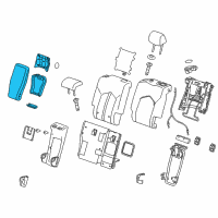 OEM 2012 Cadillac SRX Armrest Assembly Diagram - 20887199