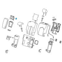 OEM 2016 Cadillac SRX Liner-Rear Seat Armrest Cup Holder Diagram - 25980448