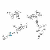 OEM Ford Escape Converter Clamp Diagram - 9L8Z-5K272-A