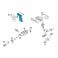 OEM 2011 Ford Escape Manifold With Converter Diagram - AL8Z-5G232-A