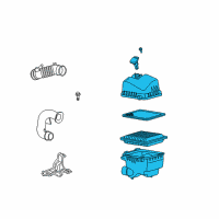 OEM 2013 Scion xD Air Cleaner Assembly Diagram - 17700-37221