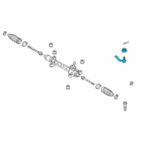 OEM 2009 Toyota Prius Outer Tie Rod Diagram - 45046-49145