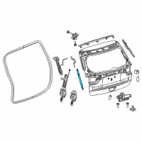 OEM 2020 Jeep Compass Liftgate Prop Gas Diagram - 68242419AB