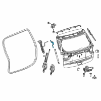 OEM Jeep Bracket-Deck Lid Prop Diagram - 68250094AB