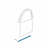 OEM 2004 Hyundai Elantra Moulding Assembly-Front Door Waist Line, LH Diagram - 87711-2D500