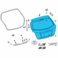 OEM 2017 Toyota Yaris Lift Gate Diagram - 67005-0D341