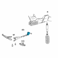 OEM Ford E-350 Super Duty Radius Arm Bracket Diagram - 4C2Z-3B095-AA