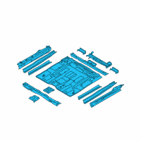 OEM Kia Sportage Panel Complete-Front Floor Diagram - 651001F011
