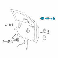 OEM 2014 Jeep Compass Cylinder-Door Lock Diagram - 5191980AA