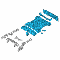OEM Kia Panel Complete-Rear Floor Diagram - 655003W070