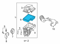 OEM 2015 Ford Transit-350 HD Air Filter Diagram - CK4Z-9601-A
