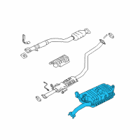 OEM 2003 Hyundai Tiburon Tail With Muffler Pipe Diagram - 28700-2C251