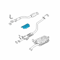 OEM Hyundai Tiburon Panel-Heat Protector, Center Diagram - 28798-2D100