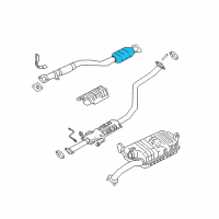 OEM Hyundai Tiburon Front Exhaust Pipe Diagram - 28610-2C360