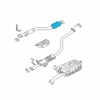 OEM 2004 Hyundai Tiburon Front Exhaust Pipe Diagram - 28610-2C360