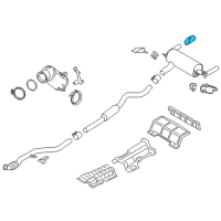 OEM BMW ActiveHybrid 3 Tailpipe Trim Alu-Look Diagram - 18-30-7-610-632