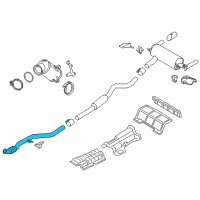 OEM BMW 335i Front Pipe Diagram - 18-30-7-633-096