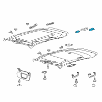 OEM 2018 Lincoln MKX Reading Lamp Assembly Diagram - HA1Z-13776-AA