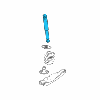 OEM Pontiac G6 Rear Shock Absorber Assembly Diagram - 10379370