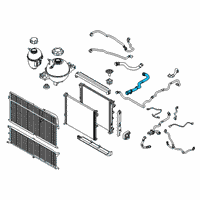 OEM 2019 BMW X4 Engine Radiator Hose Diagram - 17-12-7-535-529