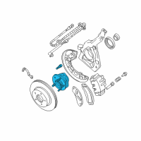 OEM Ford Explorer Sport Disc Brake Hardware Kit Diagram - 3L3Z1104AA