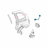 OEM 2006 Ford Freestar Release Cable Diagram - 6F2Z-17264A00-AA