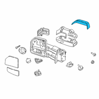 OEM 2021 Ford F-250 Super Duty Mirror Cover Diagram - HC3Z-17D743-BAPTM