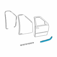 OEM 2002 Lincoln Blackwood Door Seal Diagram - 2C6Z1620758AA