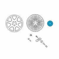 OEM Kia K900 Wheel Hub Cap Assembly Diagram - 52960J6100