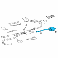 OEM 2019 Lexus IS350 Exhaust Tail Pipe Assembly, Left Diagram - 17440-31210
