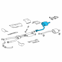 OEM Lexus IS300 Exhaust Tail Pipe Assembly Diagram - 17430-31D50