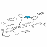 OEM Lexus IS300 Insulator, Main Muffler Heat Diagram - 58328-53030