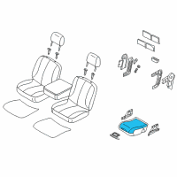 OEM Dodge Ram 2500 Cover-Floor Console Bin Diagram - 1BP811DVAA