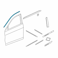 OEM 2013 Honda Accord Molding Assy, L FR Dr Diagram - 72465-T2A-A01