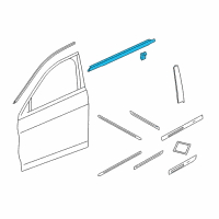 OEM 2016 Honda Accord Molding Assy., L. FR. Door Diagram - 72450-T2F-A01