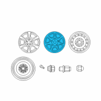 OEM 2004 Toyota Solara Wheel, Alloy Diagram - 42611-AA040