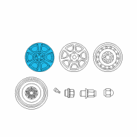 OEM 2007 Toyota Sienna Wheel, Spare Diagram - 42611-AE021