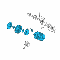 OEM Acura NSX Compressor (Denso) Diagram - 38810-P9K-E01