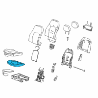 OEM Cadillac CTS Seat Cushion Pad Diagram - 25994137