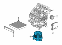 OEM 2022 Acura TLX Motor Assembly, With Fan Diagram - 79310-TJB-A41