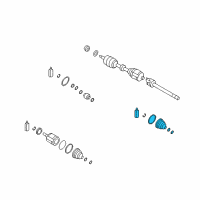 OEM 2012 Hyundai Veracruz Boot Kit-Front Axle Differential Side LH Diagram - 49506-3JA00