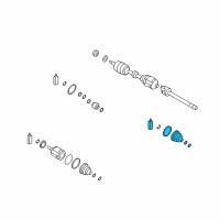 OEM 2008 Hyundai Veracruz Boot Kit-Front Axle Differential Side LH Diagram - 49506-3JA00