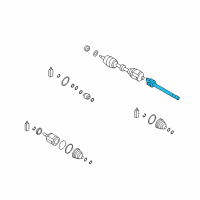 OEM 2010 Hyundai Veracruz Bearing Bracket & Shaft Assembly Diagram - 49560-3J320