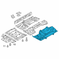 OEM 2015 Nissan Leaf Floor Front Diagram - 74313-3NF0A